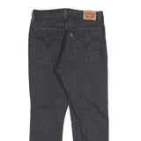 LEVI'S Womens Black Regular Straight Denim Medium W31 L28 Button Closure Jeans