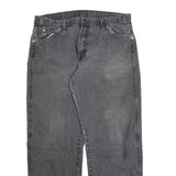DICKIES Mens Regular Fit Grey Denim Jeans W38 L32 Casual Cotton Blend Zip