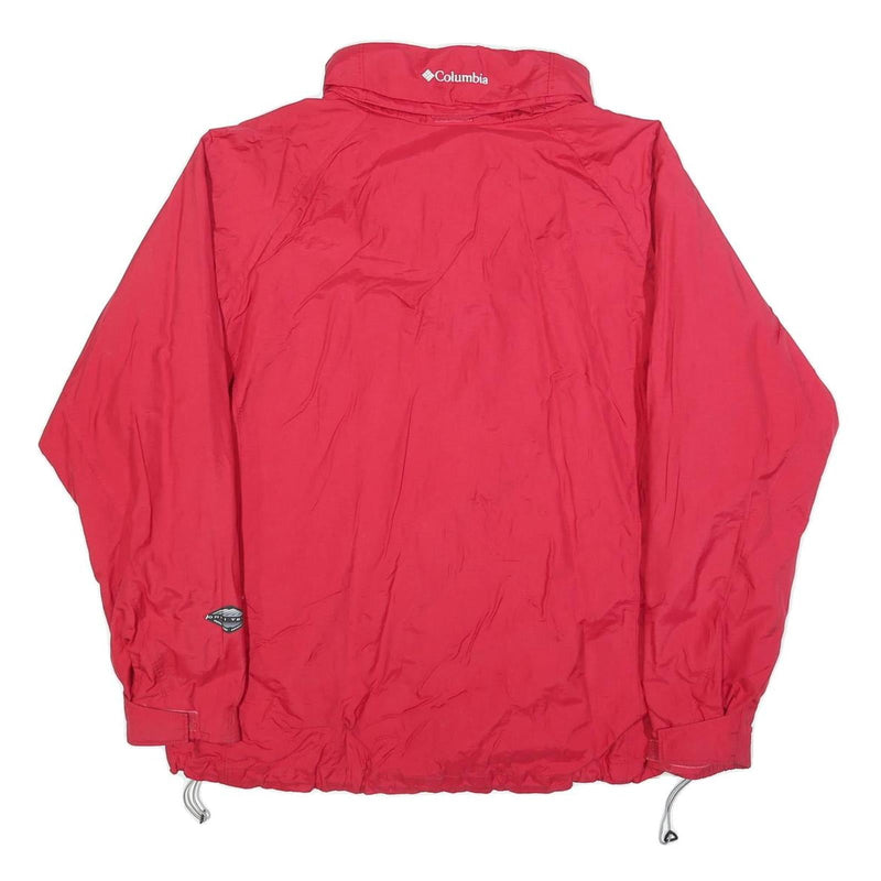 COLUMBIA Womens Red & White Outdoor Jacket XL Polyester Blend Zip Lightweight