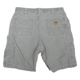 CARHARTT Mens Shorts Grey Casual Cotton Blend L W36 Workwear Pockets