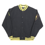 OPERATOR Mens Black & Yellow Button Jacket L Cotton Plain Casual Outerwear