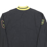 OPERATOR Mens Black & Yellow Button Jacket L Cotton Plain Casual Outerwear