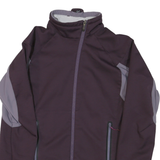 SALOMON Womens Purple & Grey Zip Up Polyester Blend Slim Jacket L