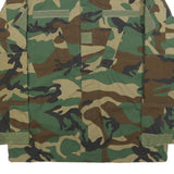 Mens Green & Brown Camouflage Zip Jacket L Cotton Blend Military Style Outdoor