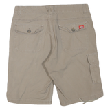 DICKIES Mens Shorts Beige Cargo Cotton Blend L W36 Workwear Comfort Style