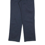 DICKIES Mens Cotton Navy Regular Straight Trousers W32 L32 Workwear Zip Closure