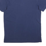 NIKE Mens Blue Cotton Blend T-Shirt S Short Sleeve Crew Neck Logo Graphic