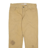 CARHARTT Mens Cotton Blend Beige Relaxed Straight Trousers W34 L30 Workwear