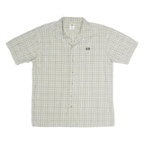 DICKIES Mens Beige Check Shirt XL Cotton Blend Comfortable Casual Short Sleeve