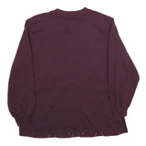 ALFRED DUNNER Womens Maroon Crew Neck M Embroidered Argyle Sweatshirt