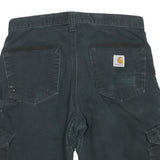 CARHARTT Mens Shorts Black Casual Cargo Paint Splatter M W30 Workwear Utility