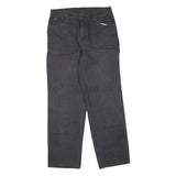 DICKIES Mens Cotton Blend Black Regular Straight Trousers W32 L31 Workwear Zip