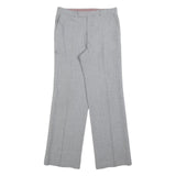 DRESS Mens Grey Regular Straight Dress Trousers W30 L30 Formal Workwear