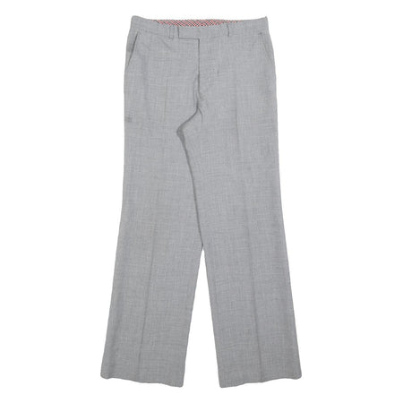 DRESS Mens Grey Regular Straight Dress Trousers W30 L30 Formal Workwear