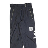 ONLINE Mens Black Regular Tapered Trousers W28 L30 Sports Style Zip Pockets