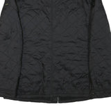 BARBOUR INTERNATIONAL Mens Black Quilted Jacket 2XL Polyester Blend Button