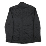 BARBOUR INTERNATIONAL Mens Black Quilted Jacket 2XL Polyester Blend Button