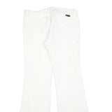C'EST TOI Womens White Regular Flared Cotton Blend Jeans W30 L30 Stylish