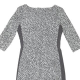 LAUREN RALPH LAUREN Womens Black & White Bodycon Woven Day Dress Polyester Blend