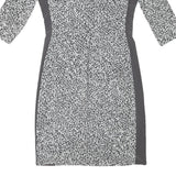 LAUREN RALPH LAUREN Womens Black & White Bodycon Woven Day Dress Polyester Blend