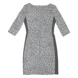 LAUREN RALPH LAUREN Womens Black & White Bodycon Woven Day Dress Polyester Blend