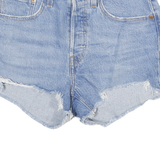 LEVI'S Womens Denim Blue Cut-Off Shorts M W26 Casual Distressed Hem