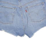 LEVI'S Womens Denim Blue Cut-Off Shorts M W26 Casual Distressed Hem