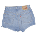 LEVI'S Womens Denim Blue Cut-Off Shorts M W26 Casual Distressed Hem