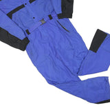 CRESTONE Mens Blue & Black Lined Dungarees Regular Polyester Blend L W38 L31