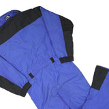 CRESTONE Mens Blue & Black Lined Dungarees Regular Polyester Blend L W38 L31