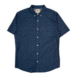 Levis Short Sleeve Shirt - Medium Blue Cotton