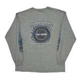 Heartland Harley Davidson Burlington Iowa Harley Davidson Graphic Long Sleeve T-Shirt - XL Gray Cotton