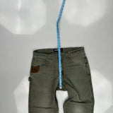 Wrangler Carpenter Trousers - 35W 32L Grey Cotton