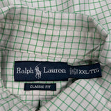 Ralph Lauren Checked Short Sleeve Shirt - 2XL Green Cotton