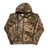 Realistic Camo Pattern Red Head Camo Hoodie - Large Brown Polyester
