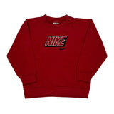 Age 4 Nike Spellout Sweatshirt - Small Red Cotton