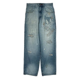 Taz Lot 29 Cartoon Jeans - 32W 34L Light Wash Cotton