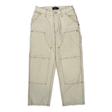 Unbranded Double Knee Carpenter Trousers - 27W UK 8 Cream Cotton