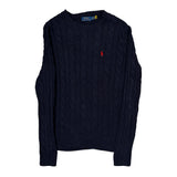 Polo By Ralph Lauren Cable Knit Sweater - Small Navy Cotton