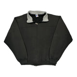 Russell Athletic 1/4 Zip - Large Black Cotton