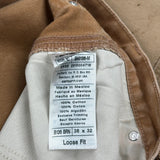 Carhartt Double Knee Carpenter Trousers - 38W 32L Brown Cotton