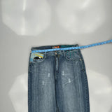 Akademiks Graphic Jeans - 32W 30L Multicoloured Denim