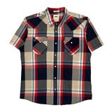 Levis Checked Short Sleeve Shirt - Large Multicoloured Cotton