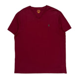 Ralph Lauren T-Shirt - XL Burgundy Cotton