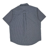 Chaps Ralph Lauren Checked Short Sleeve Shirt - XL Blue Cotton Blend