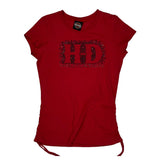 Cycle World Harley Davidson Studded T-Shirt - Large Red Cotton