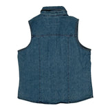 Harley Davidson Denim Vest - Large Blue Cotton