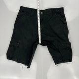 Unbranded Cargo Shorts - 32W 10L Black Cotton