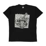 Africa Wildlife Fruit Of The Loom Graphic T-Shirt - XL Black Cotton