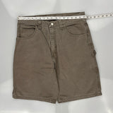 Wrangler Carpenter Shorts - 34W 10L Brown Cotton